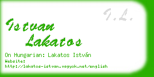 istvan lakatos business card